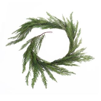 Melrose International Winter Cedar Foliage Garland (Set of 2) - Green; Brown