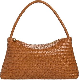 Madewell The Signature Woven Collection Leather Shoulder Bag in Burnt Sienna at Nordstrom