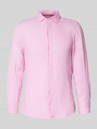 Superdry Regular Fit Leinenhemd mit Haifischkragen Modell Vacation in Pink, Gr&ouml;&szlig;e XXL