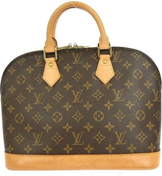 Louis Vuitton Vintage Alma Handbag Monogram Canvas Brown Canvas Handbag (Pre-Owned)