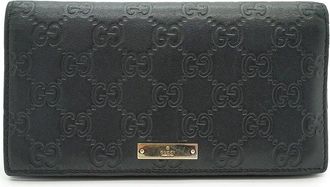 Gucci Black Guccissima Leather Wallet (Authentic Pre-Loved)