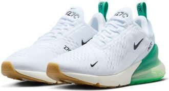 Nike Air Max 270 Sneaker in White/Black/Green at Nordstrom, Size 8