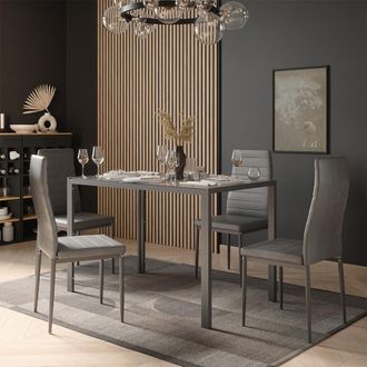 Vicco Mesa De Comedor Grand, Gris/gris, 120 X 70 Cm, Vicco