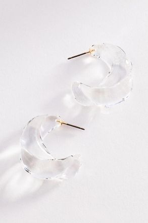 Anthropologie Molded Glass Hoop Earrings