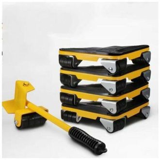 Elle Kit De Mudanza De Muebles De Alta Resistencia Sin Esfuerzo, Con Ruedas De Alta Resistencia, Transportador De Muebles De Alta Resistencia, Con 1 Barra 