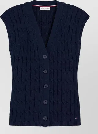 Tommy Hilfiger cable-knit cardigan vest