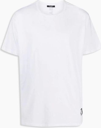 Balmain Mens Mens White Balmain Oversized Cotton T-Shirt - Size: 36