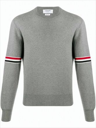 Thom Browne Knitted Long-Sleeve Top With Rwb Arm Bands