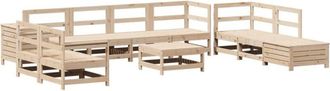 vidaXL 11 Piece Garden Sofa Set Solid Wood Pine vidaXL