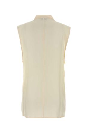 Le Kasha Womens Shirt Cream Silk