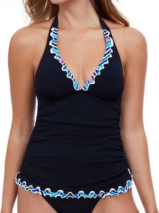 Gottex Halter Tankini Top In Tempo Black