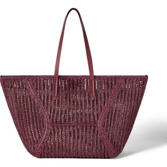 Brunello Cucinelli Techno raffia BC Duo bag in Red at Nordstrom