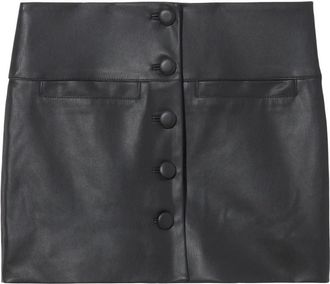 Proenza Schouler Faux Leather Mini Rok - Dames - Korte rokken - Zwart - XS - Polyester - Rokken