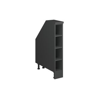 Vicco Armario De Cocina Para Techo Inclinado R-line, Antracita, 15 Cm Con 4 Compartimentos, Carcasa 60 Cm De Profundidad, Vicco