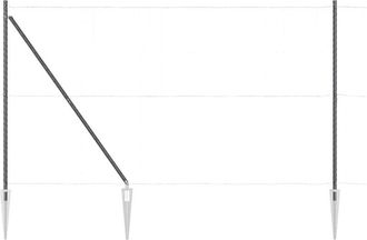 vidaXL Vidaxl - Fence Post 26 pcs Silver 3.2 x 3.2 x 170 cm Steel