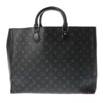 Louis Vuitton Black Gray Monogram Eclipse Monogram Eclipse Tote Bag (Pre-Owned)