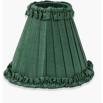 Mrs. Alice Frilled Silk Lampshade in Green at Nordstrom