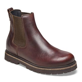 Birkenstock Mens Highwood Slip On Boot In Leather Chocolate