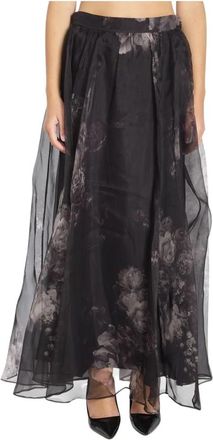Zimmermann Hypnotic Maxi Rok - Dames - Maxi Rokken - Zwart - L - Tule - Rokken