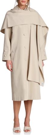 Avec Les Filles Trench Coat with Removable Scarf in Taupe at Nordstrom, Size X-Large