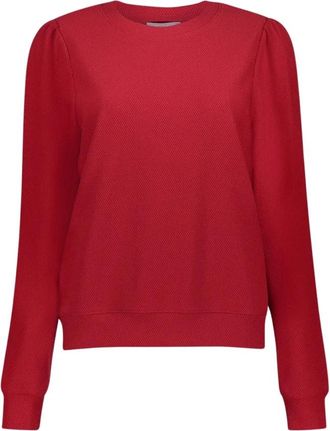 Geisha top met structuur en comfortabele pasvorm - 62605-21 - Dames - Ronde hals truien - Rood - L - Polyester - Truien & Vesten