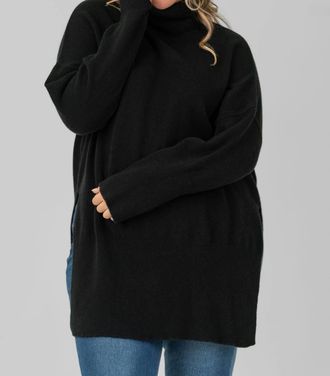 Maison Montagut Long Loose Wool And Cashmere Sweater In Black