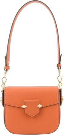 Pourchet Petit Trotteur - Dames - Schoudertassen - Oranje - ONE Size - Leer - Tassen