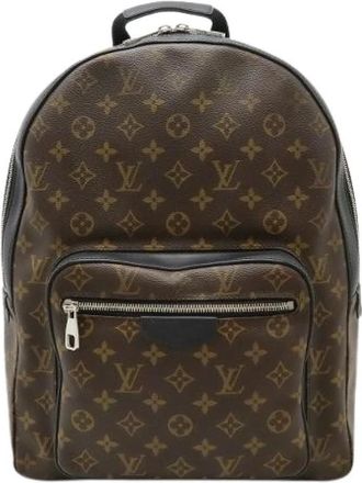 Louis Vuitton Pre-owned Josh Monogram Macassar rugzak - Heren - Vintage Rugzakken - Bruin - ONE Size - Leer - Vintage
