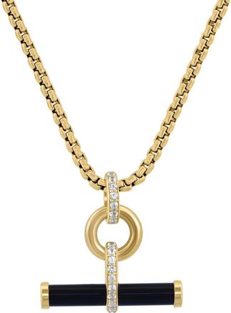 Effy Onyx & White Sapphire Pendant Necklace in Blue at Nordstrom Rack