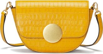 Oryany Lottie Croc Embossed Crossbody Bag in Shadow Yellow at Nordstrom