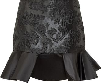 Ganni Satijnen Cloqu&eacute; Minirok - Dames - Korte rokken - Zwart - M - Satijn - Rokken