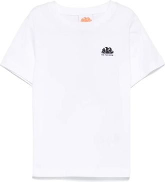 Sundek logo-print T-shirt - kids - Cotton - 16 yrs - White