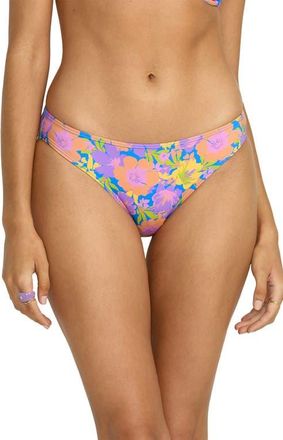 Billabong Beat the Heat Lowrider Bikini Bottoms in Blue Multi at Nordstrom, Size Medium