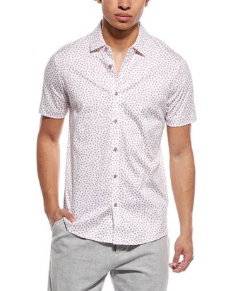 Raffi Mini Leave Print Button Shirt