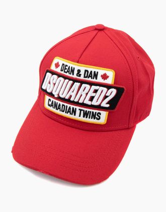 Dsquared2 Mens Dsquared2 Dsq2 Dean & Dan Canadian Twins Cap Red - Size: OS