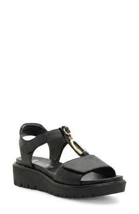 Ara Belize Platform Sandal in Black Nappa Leather at Nordstrom Rack, Size 9.5-10Us / 40Eu