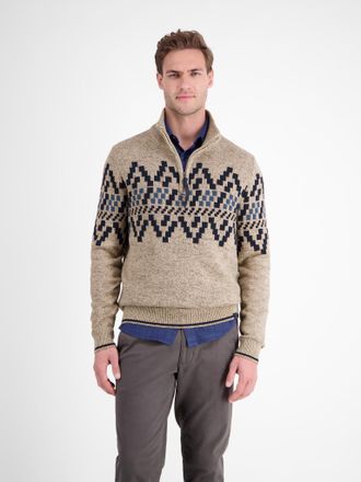 Lerros Troyer LERROS, Herren, Gr. 3XL, tender beige melange, Strick, Obermaterial: 60% Baumwolle, 40% Polyacryl, meliert, regular fit normal, ohne Ausschnitt