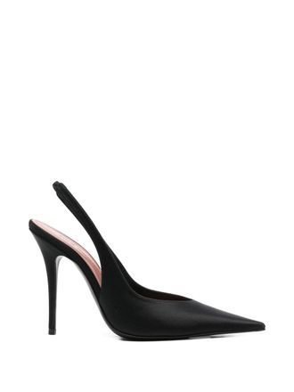 Amina Muaddi Womens With Heel Black