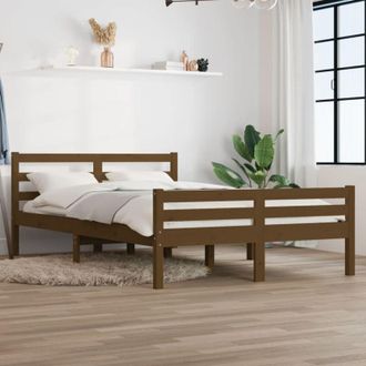 vidaXL Giroletto senza Materaso Ambra in Legno Massello 120x190 cm - Vidaxl