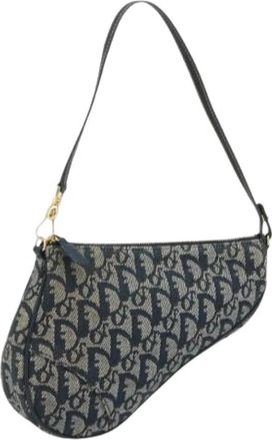 Dior Pre-owned Accessory Pouch - Dames - Vintage Schoudertas - Blauw - ONE Size - Leer - Vintage