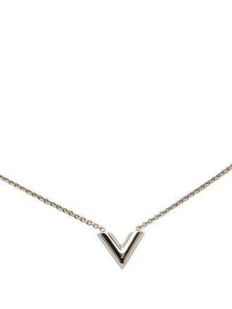 Louis Vuitton 2021 Silver Plated Essential V Supple Necklace costume necklace
