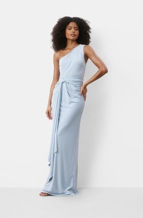 Six Stories Andie One Shoulder Stretch Maxi Dress in Pale Blue at Nordstrom, Size 4