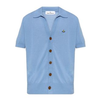 Vivienne Westwood Cardigans, male, Blue, Size: M Polo Cardigan