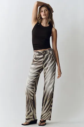 7 For All Mankind Stovepipe High-Rise Straight-Leg Jeans