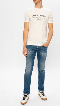 Giorgio Armani Logo T-shirt, Mens, White