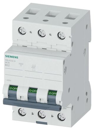 SIEMENS Interruptor Autom&aacute;tico 400v 10ka, 3 Polos, B, 32a, 5sl43326