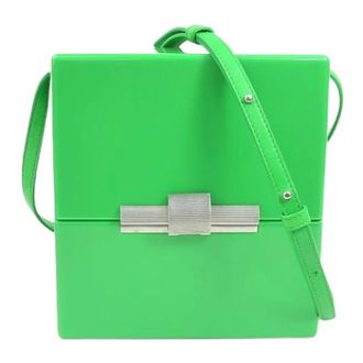 Bottega Veneta Tweedehands leren schoudertassen - Dames - Pre-owned - Groen - Maat: ONE Size Leer