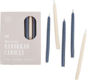 The Floral Society 45-Pack Mixed Hanukkah Candles in Blue White at Nordstrom