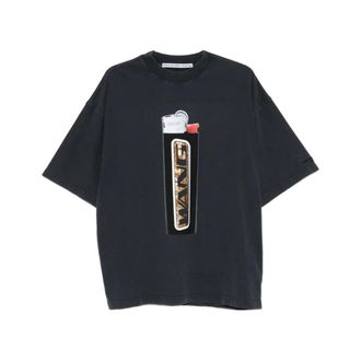 Alexander Wang T-Shirts, female, Gray, S, Embossed Halo Tee