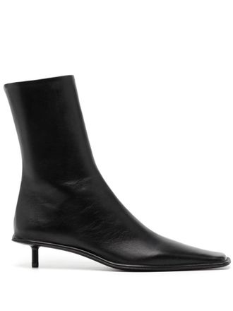 Jil Sander Stivali con punta quadrata in pelle 25mm - Nero